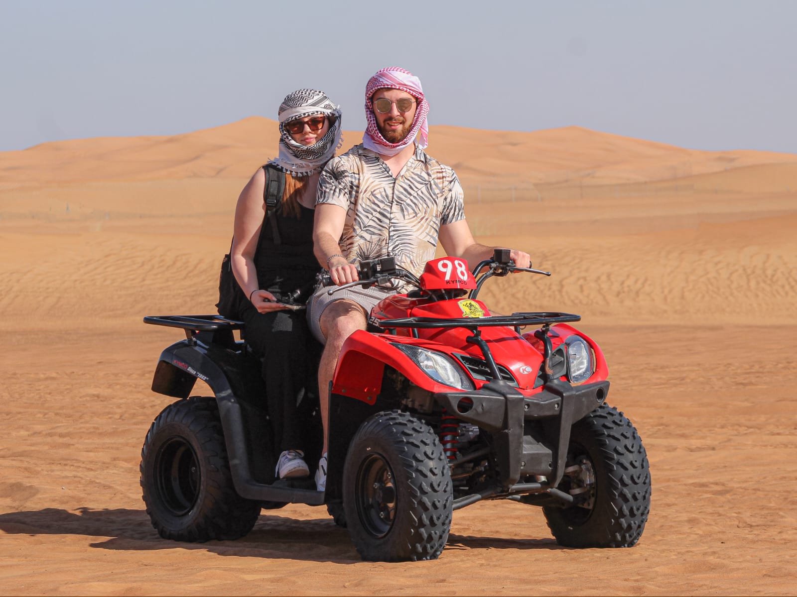 Morning desert safari with quad bike, Dubai red dunes